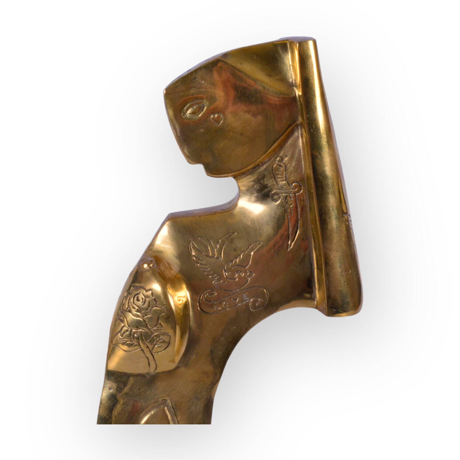 Please Love Me -Gold Patinated Bronze Sculpture by Andreas Wargenbrant 4/25