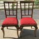 Art Deco chair set in red velvet on a wooden frame, 1930s.