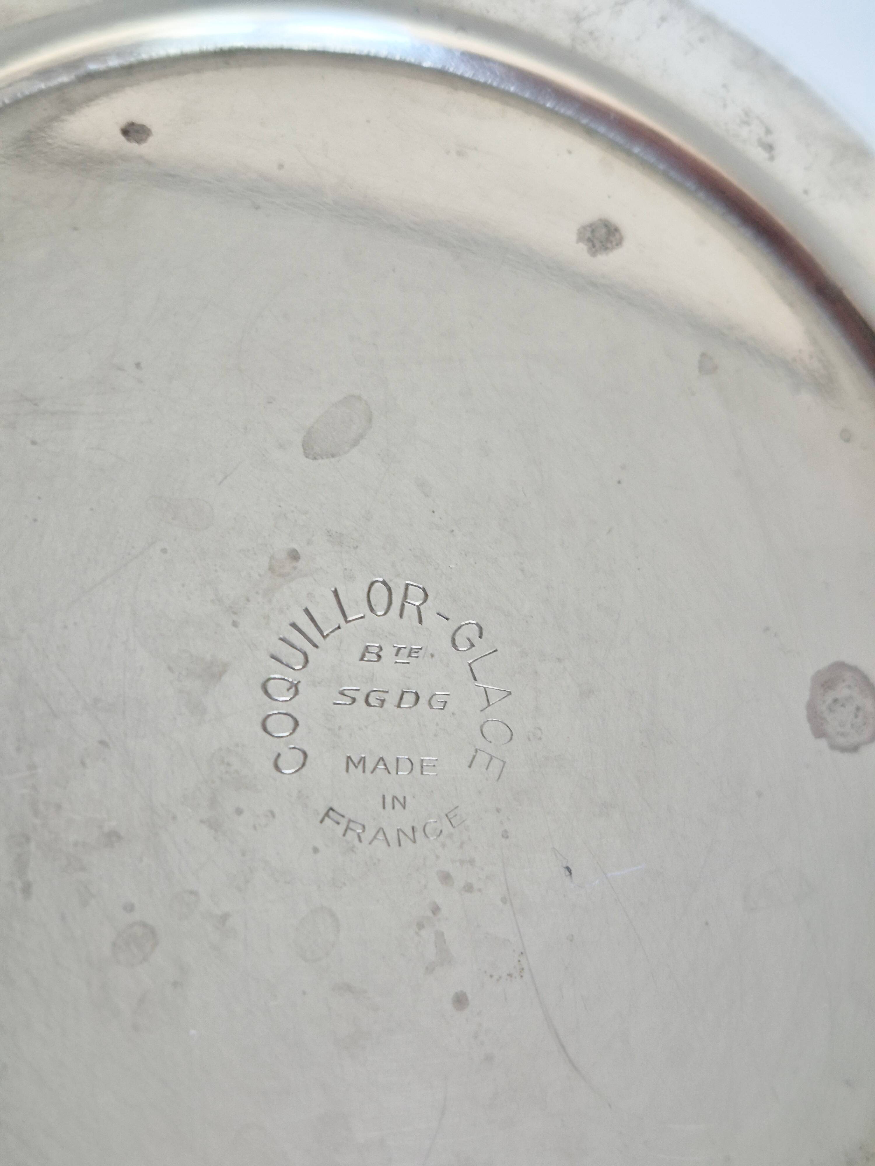 Antique butter dish Coquillor-Glace in silver-plated metal