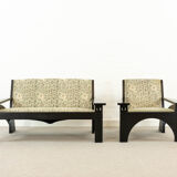 Cassina Hill House Set, Sofa and easy chair by Charles Rennie Mackintosh