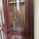 Corner display cabinet veneered in mahogany - Victorian - 20th century