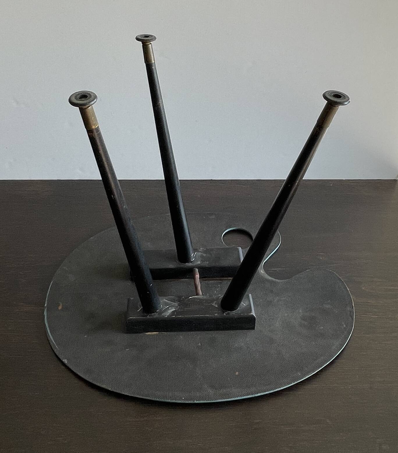 Palette-shaped side table, Lucien de Roeck, 1950s