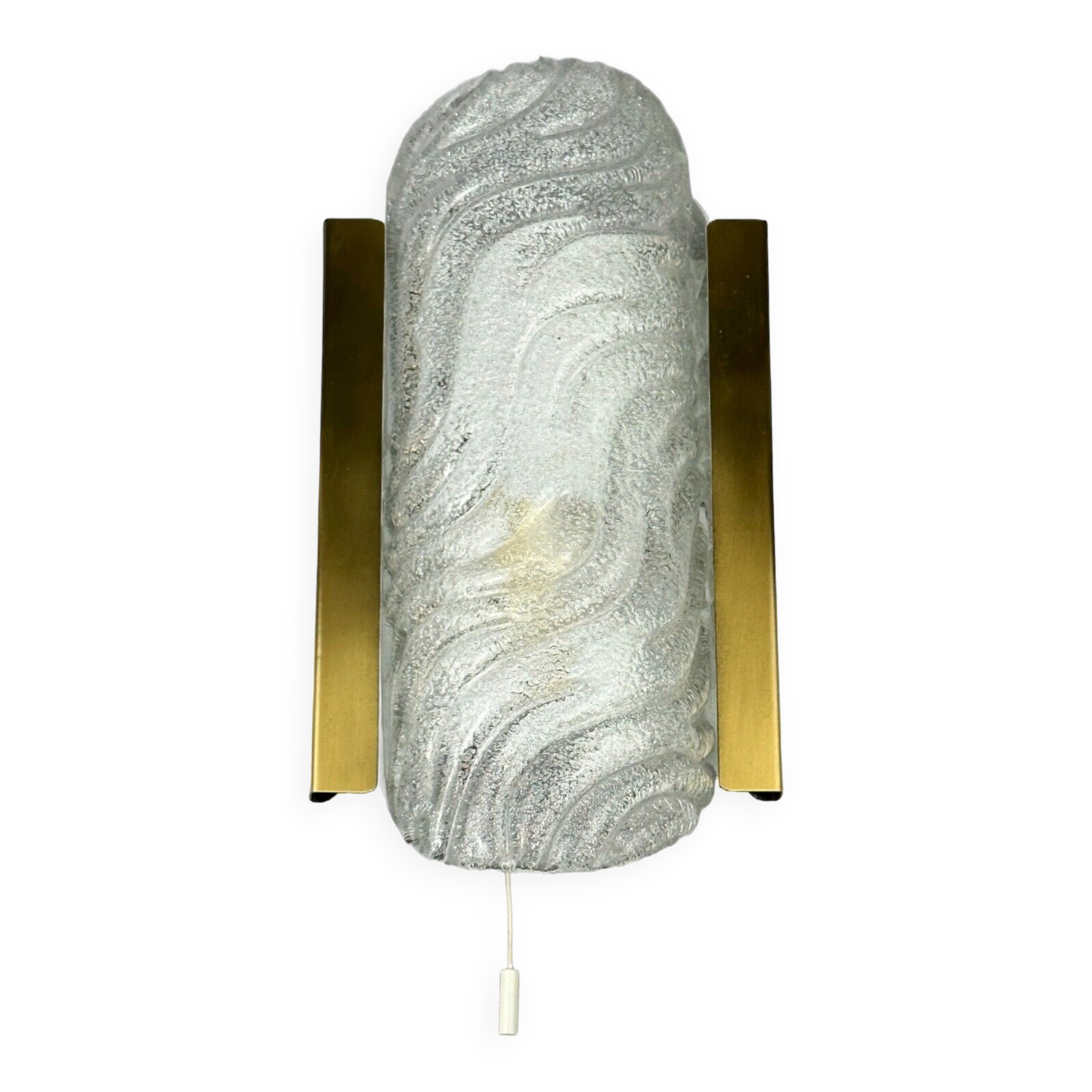 60s 70s wall lamp Fischer Leuchten Germany Wall Sconce Ice Glass Design