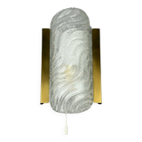 60s 70s wall lamp Fischer Leuchten Germany Wall Sconce Ice Glass Design