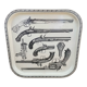 Metal tray Piero Fornasetti "Guns" 60s revolvers