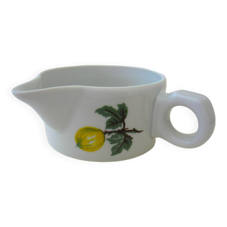 Limoges porcelain creamer with fruit decoration