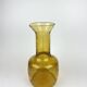 Ancien Vase Carafe Verre Soufflé Bullé Ambré Jaune
