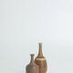 Suite de 4 vases de collection Mid-Century scandinave en grès marron par Gunnar Borg