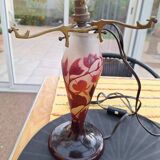 Gallé mushroom bell lamp base and support