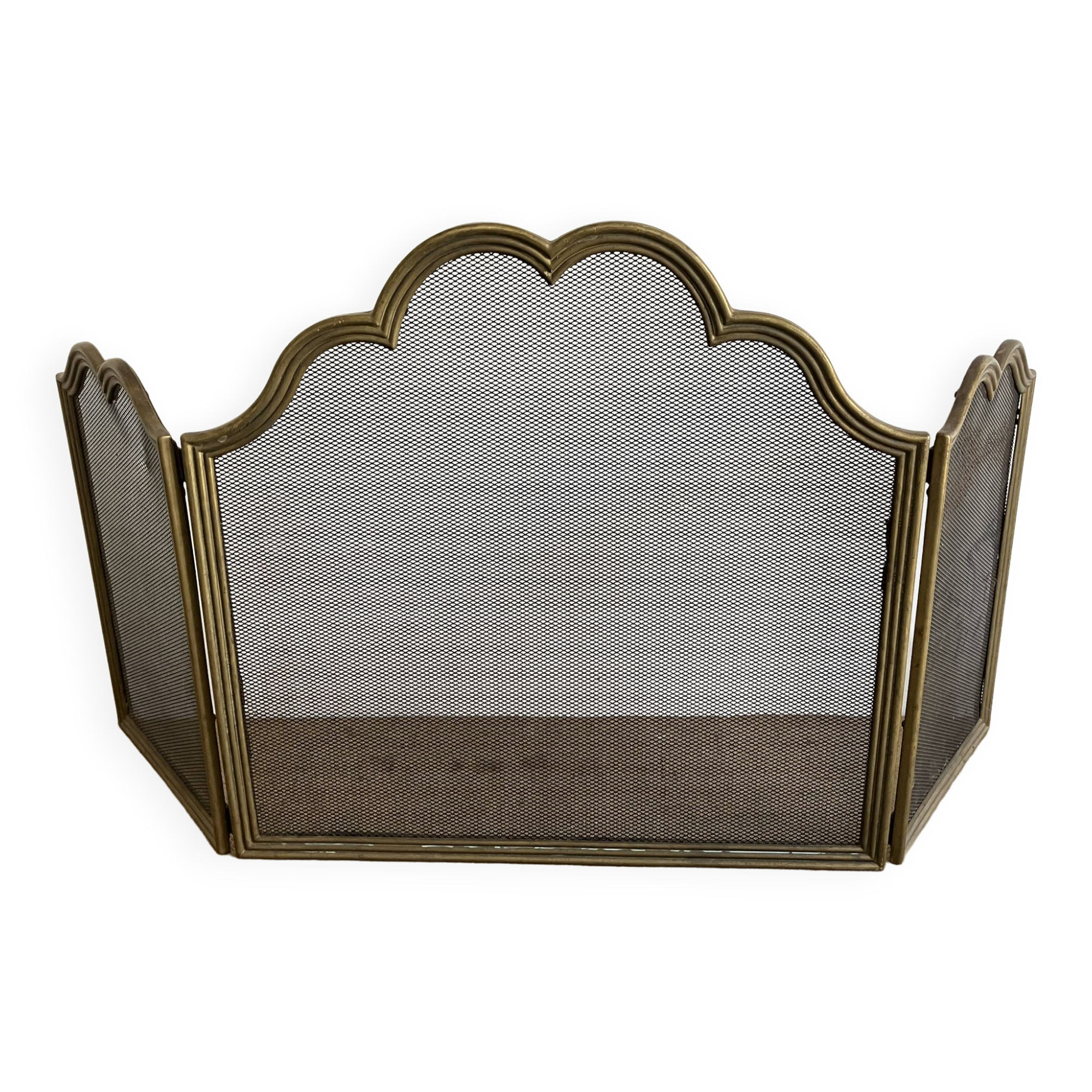 Three-leaf fire screen, fireplace accessory