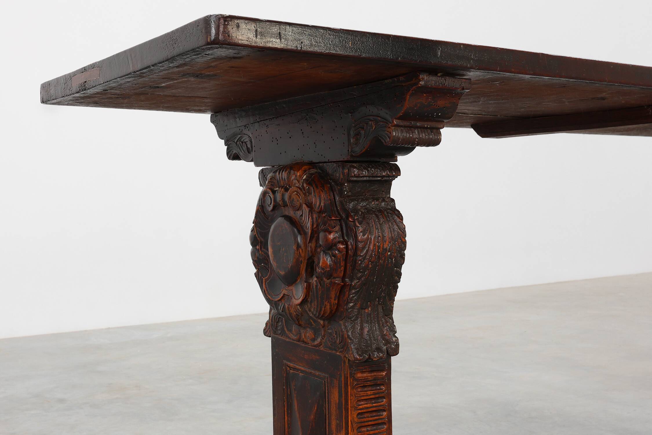 16th Century Renaissance walnut console table, Tuscan, Italy