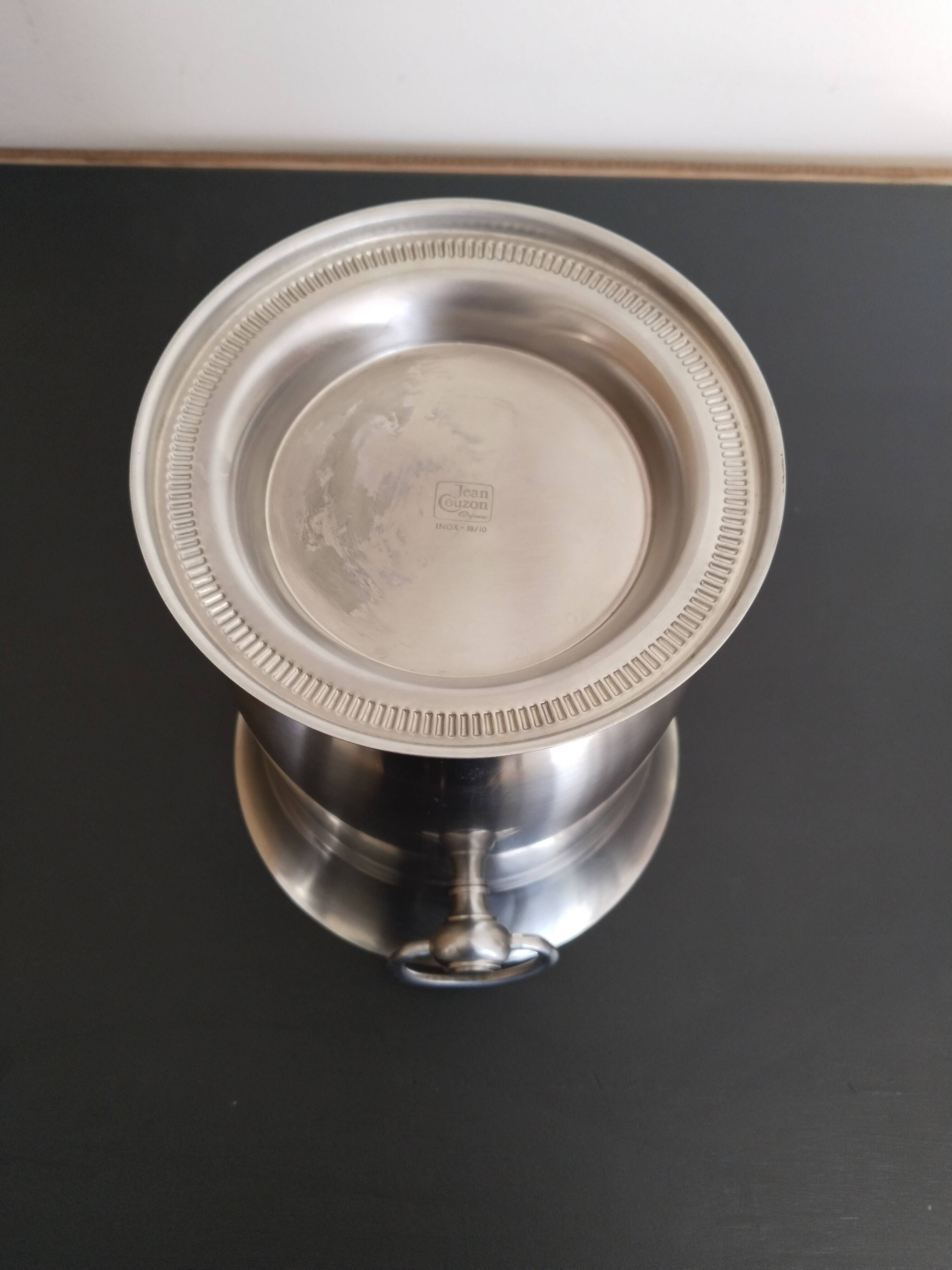 Jean Couzon stainless steel Champagne bucket, ice bucket, cooler