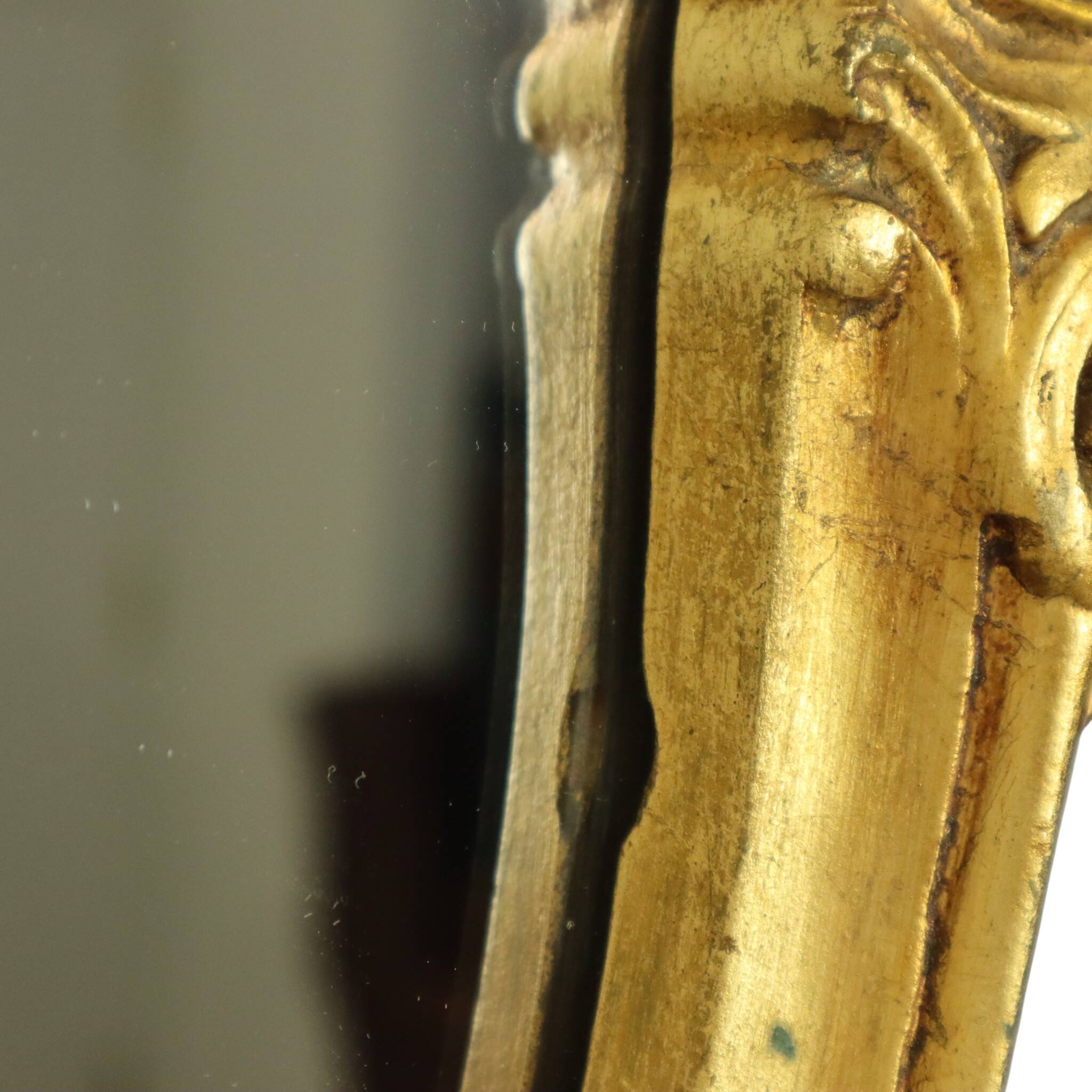 French Classical Gold Mirror Baroque Style Acanthus 76cm