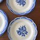 Set of 6 flat plates Digoin Sarreguemines Marsac • Vintage tableware