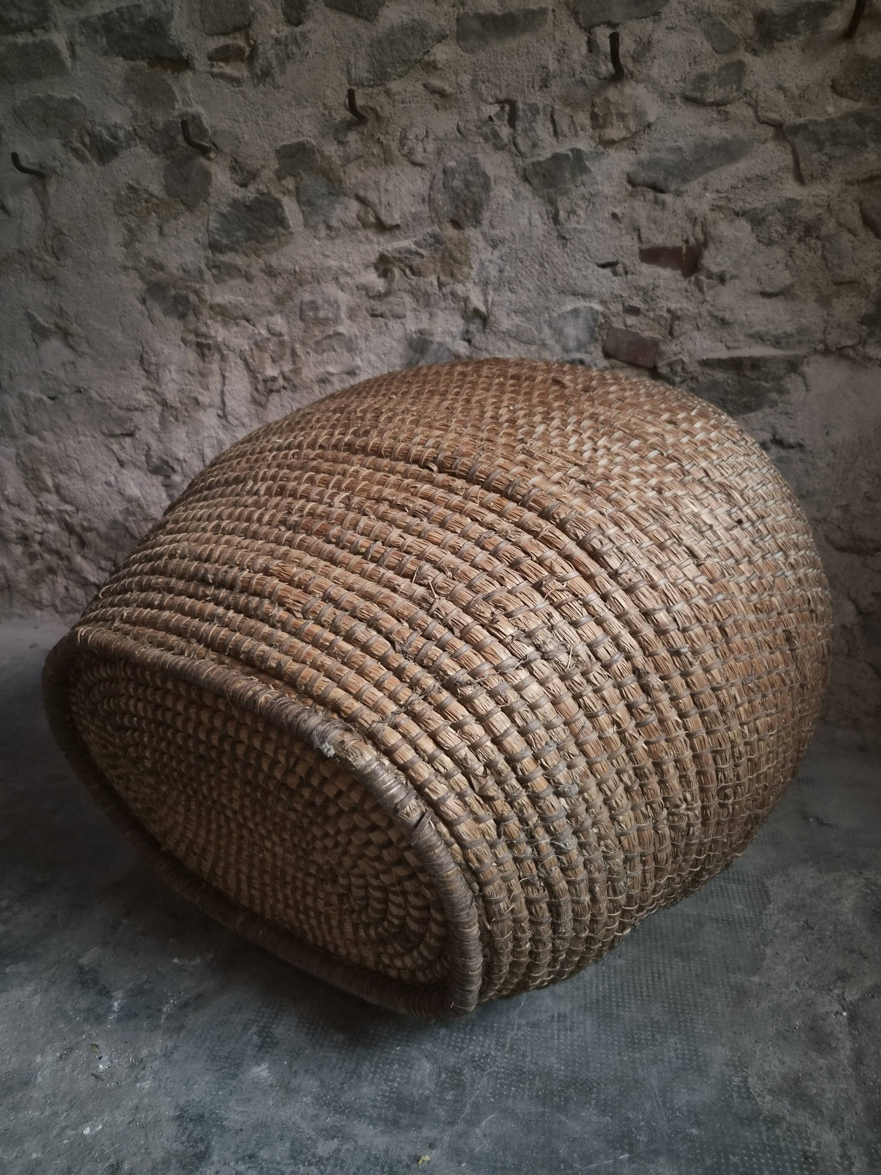 Panier à grains français ancien – Auvergne, vers 1900