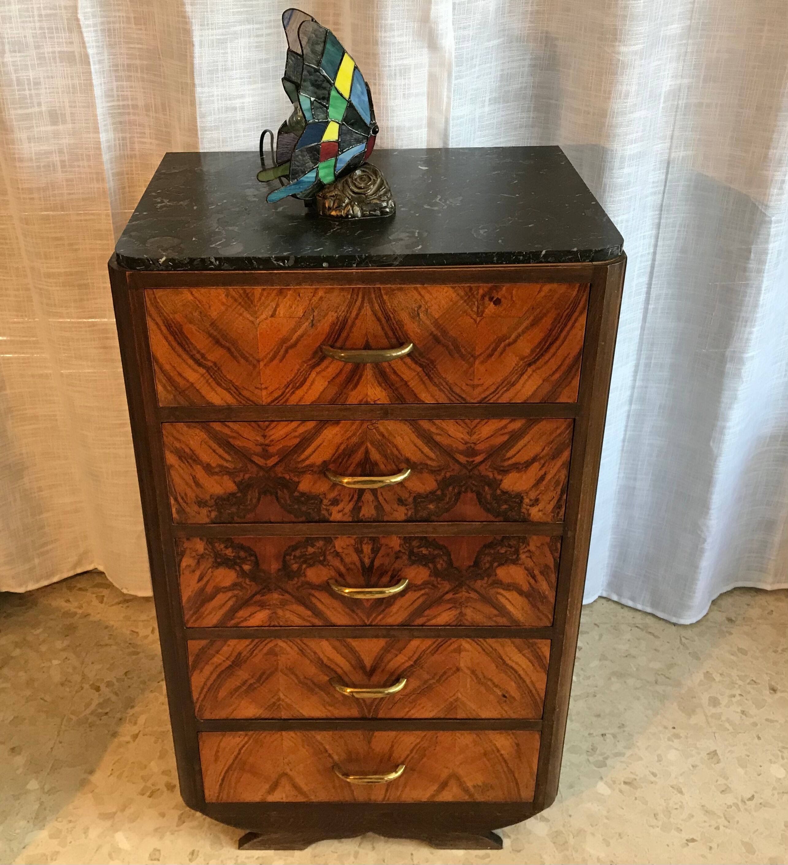 Commode écritoire art déco palissandre