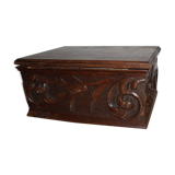 Old carved wooden box