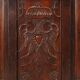 Antique walnut and fir wardrobe with drawers, Italy, 18th century.