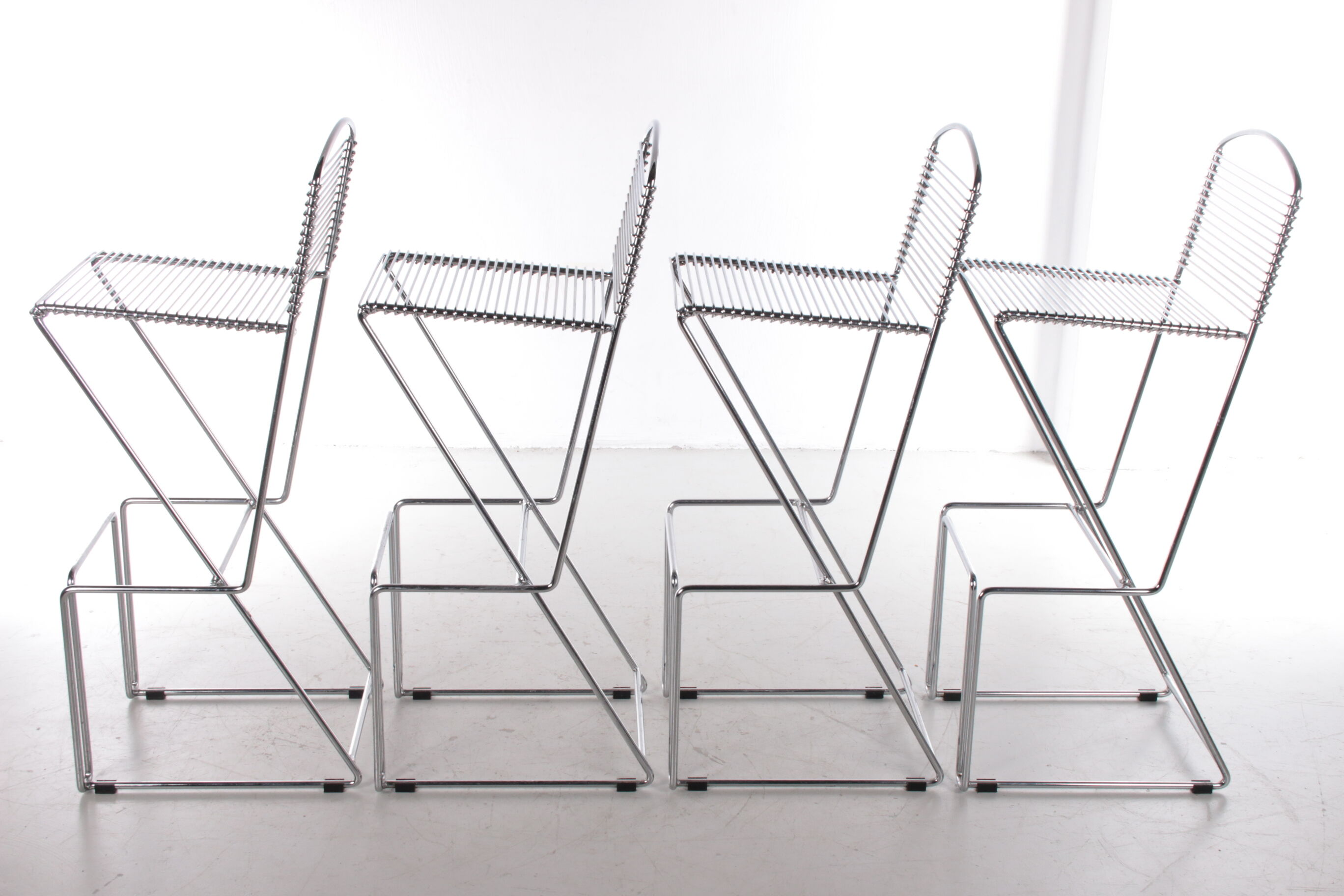 Set of 4 Bar Stools by Till Behrens by Schlubach, 1980