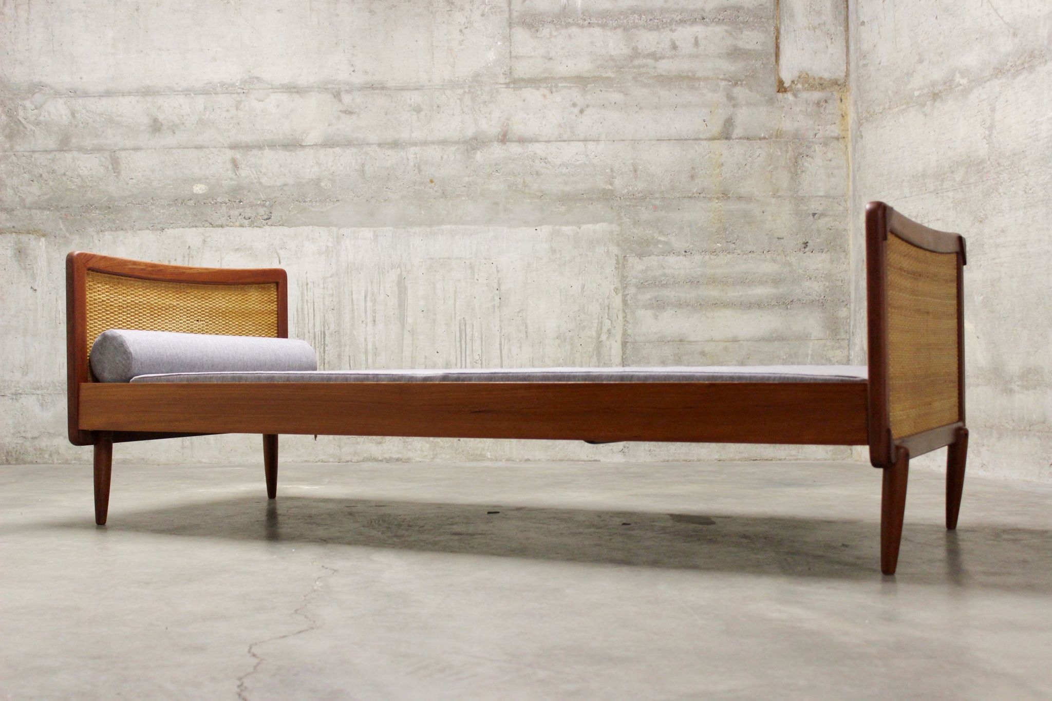 Mid-Century Single Teak Bed, 1960s