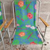 70's folding chairs with armrests