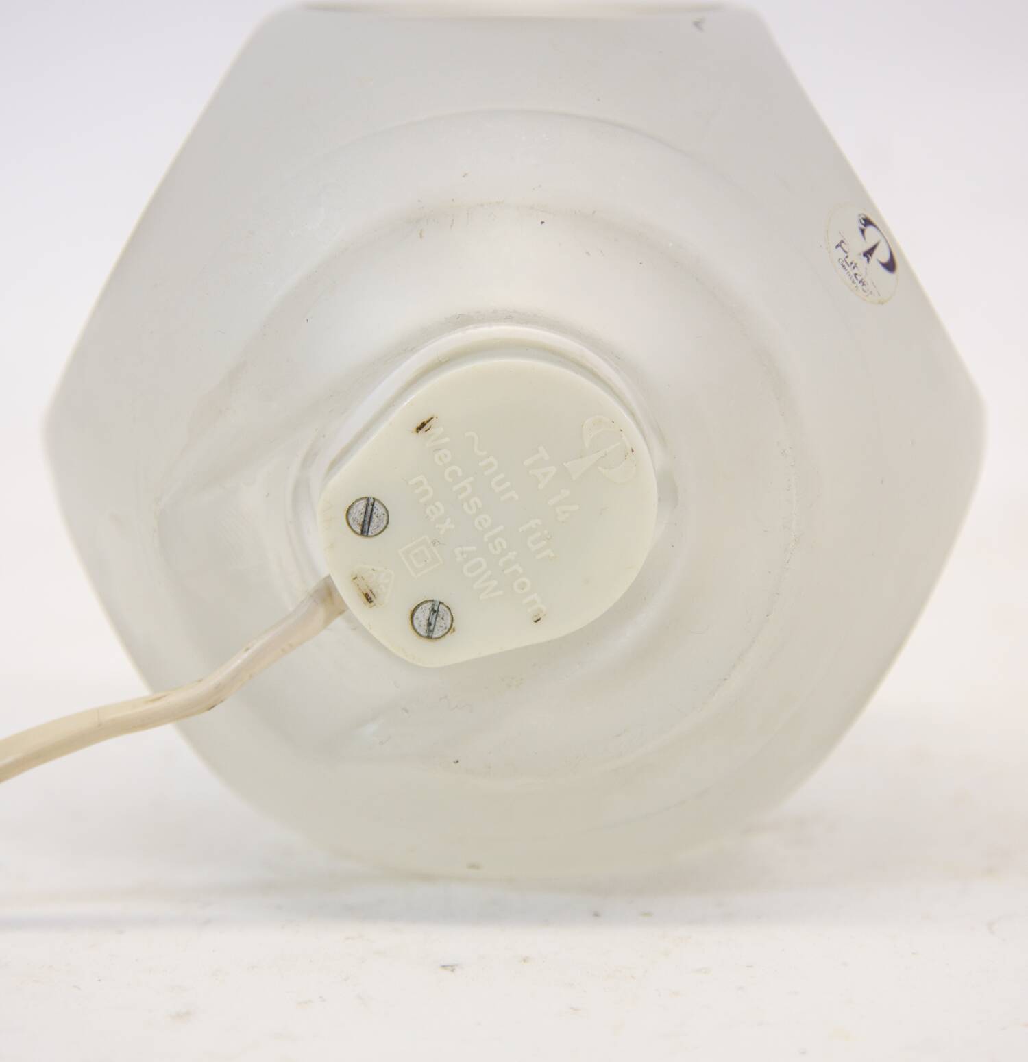 Peill & Putzler cube lamp | Frosted cystal glass | vintage 70's