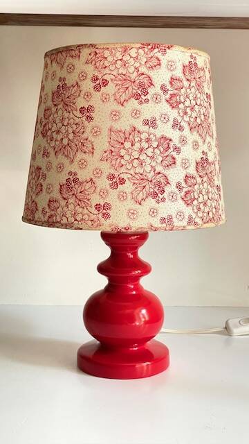 LAMPE Céramique Mûriers ANNEES 70