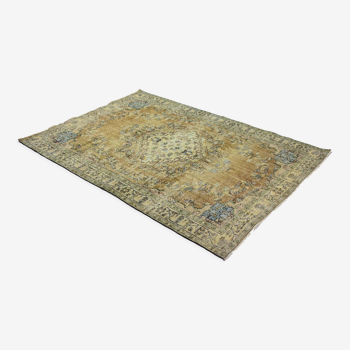 Anatolian handmade vintage rug 255 cm x 177 cm