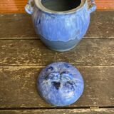 Apothecary pot + old lid peggy la bathie glazed polychrome stoneware