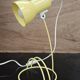 Lampe de bureau vintage jaune 1980