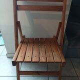 Chaise pliante en bois massif