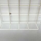 Minimalist white wire coat rack from mid-century Germany, 1960s.