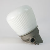 Vintage German Industrial Opaline Sconce