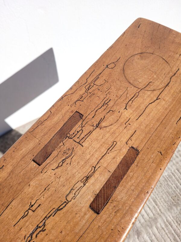 Banc ancien en bois massif 167cm