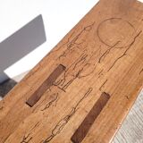 Old solid wood bench 167cm