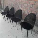 4 vintage metal chairs