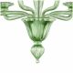 Sculptural Linear “Rigadin” Green Murano Glass Chandelier