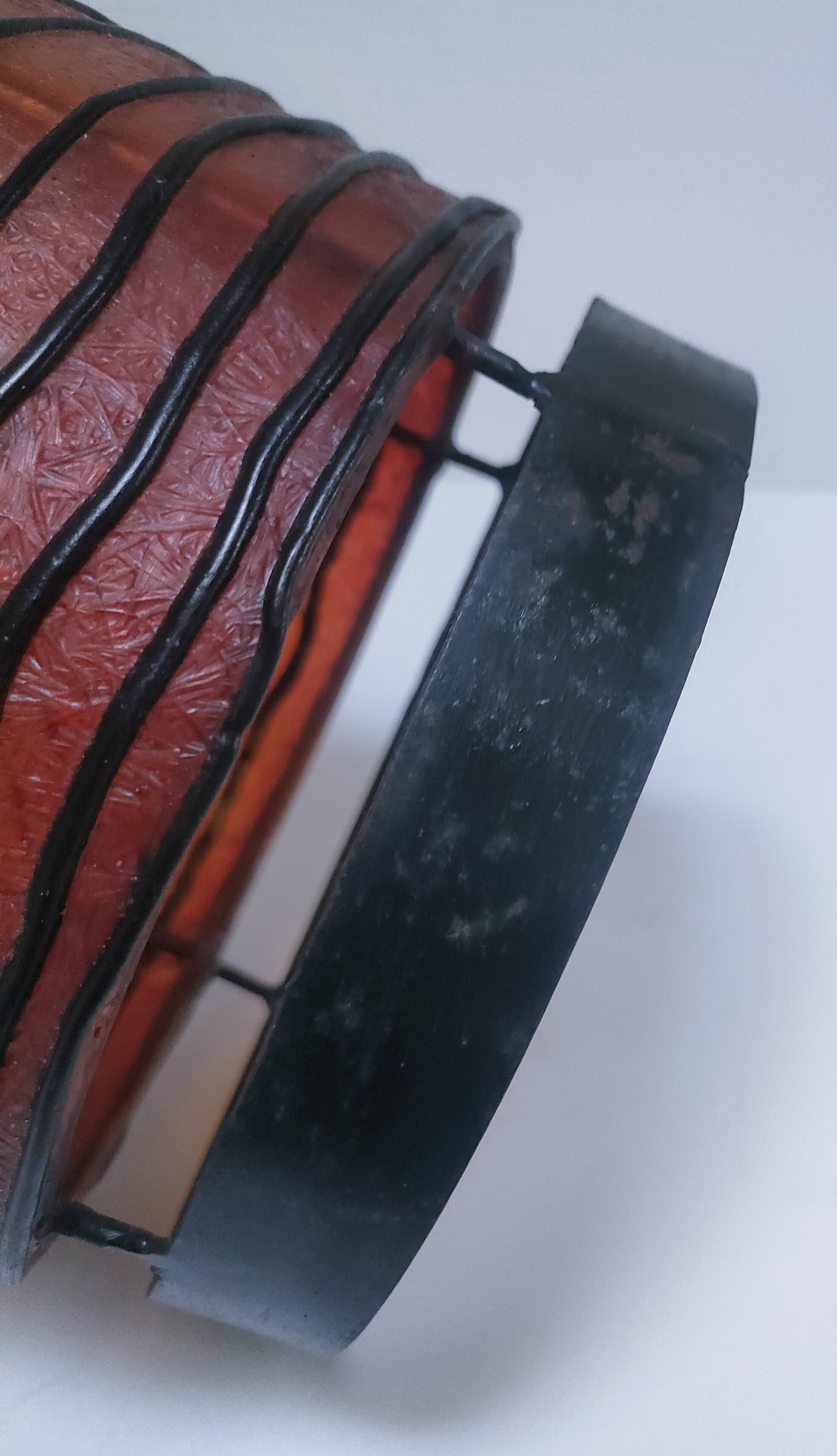 90s design metal resin cylinder lamp