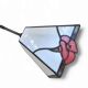 3 light chandelier with glass shades / Art Deco