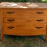 Solid elm chest of drawers with 3 drawers