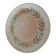 Speckled stoneware plate with floral decoration