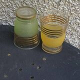 Liqueur set, Porto, consisting of a blue granite carafe and 6 glasses