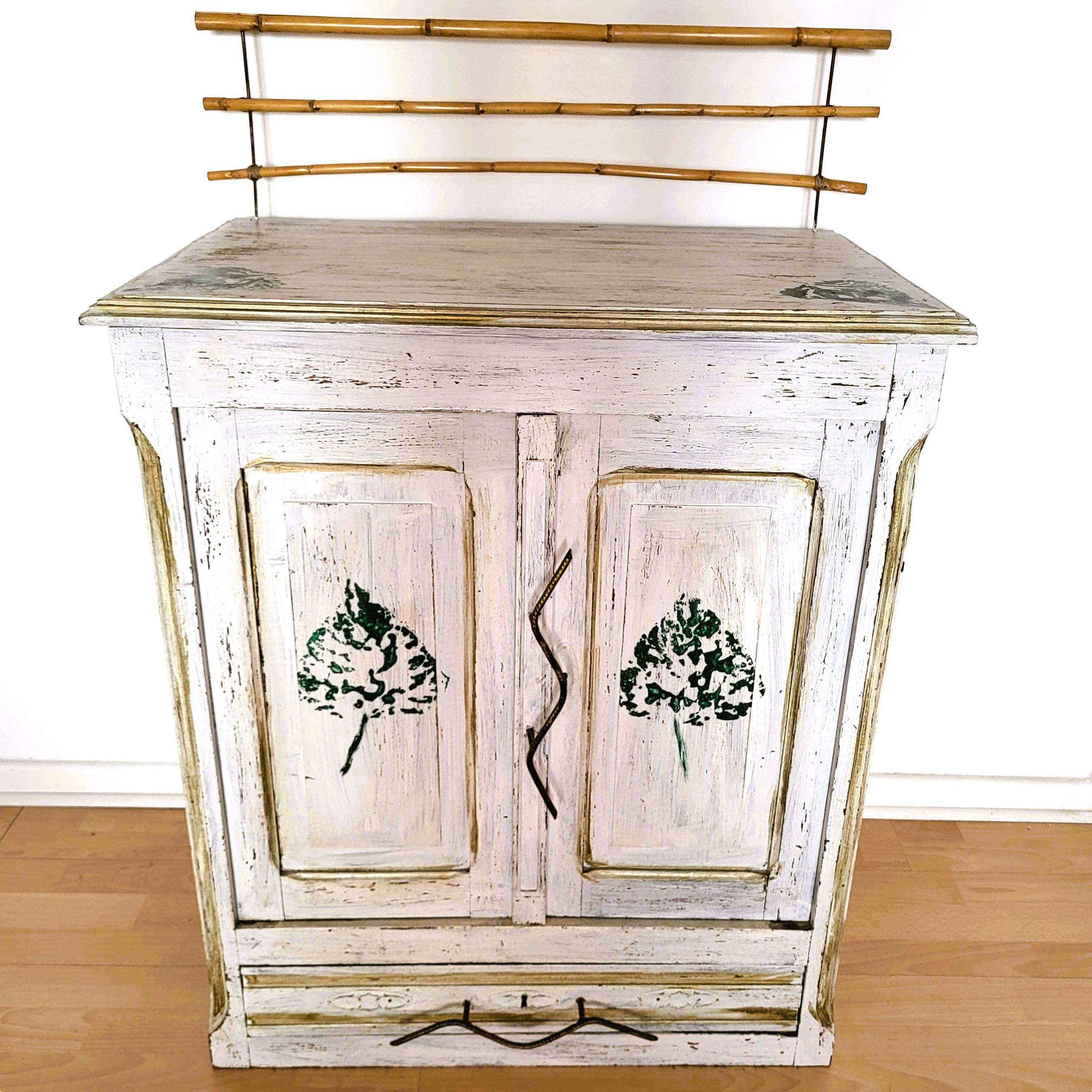 Elegant small patinated sideboard
