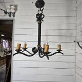 Lustre en fer forgé façon corde