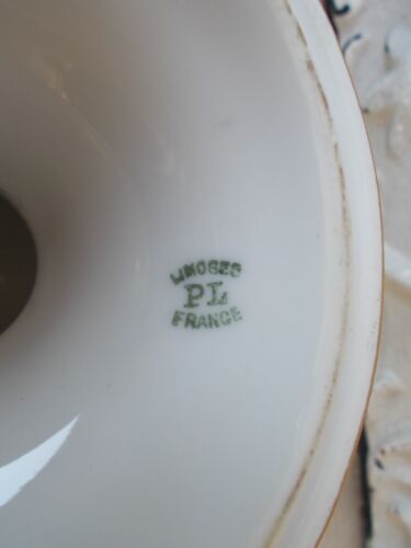 Porcelain compotier of Limoges golden border