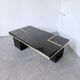 "Rizzo" lacquered and brass coffee-bar table from the 1970s.