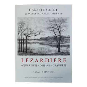 Affiche exposition 1975 Galerie Guiot, Aymar de Lezardière