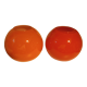 Pair d'opaline vintage oranges
