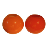 Pair d'opaline vintage oranges