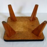 Mini vintage red formica pedestal table or stool